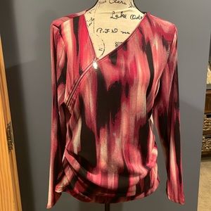 Calvin Klein Multi Color Blouse Sz L NWT